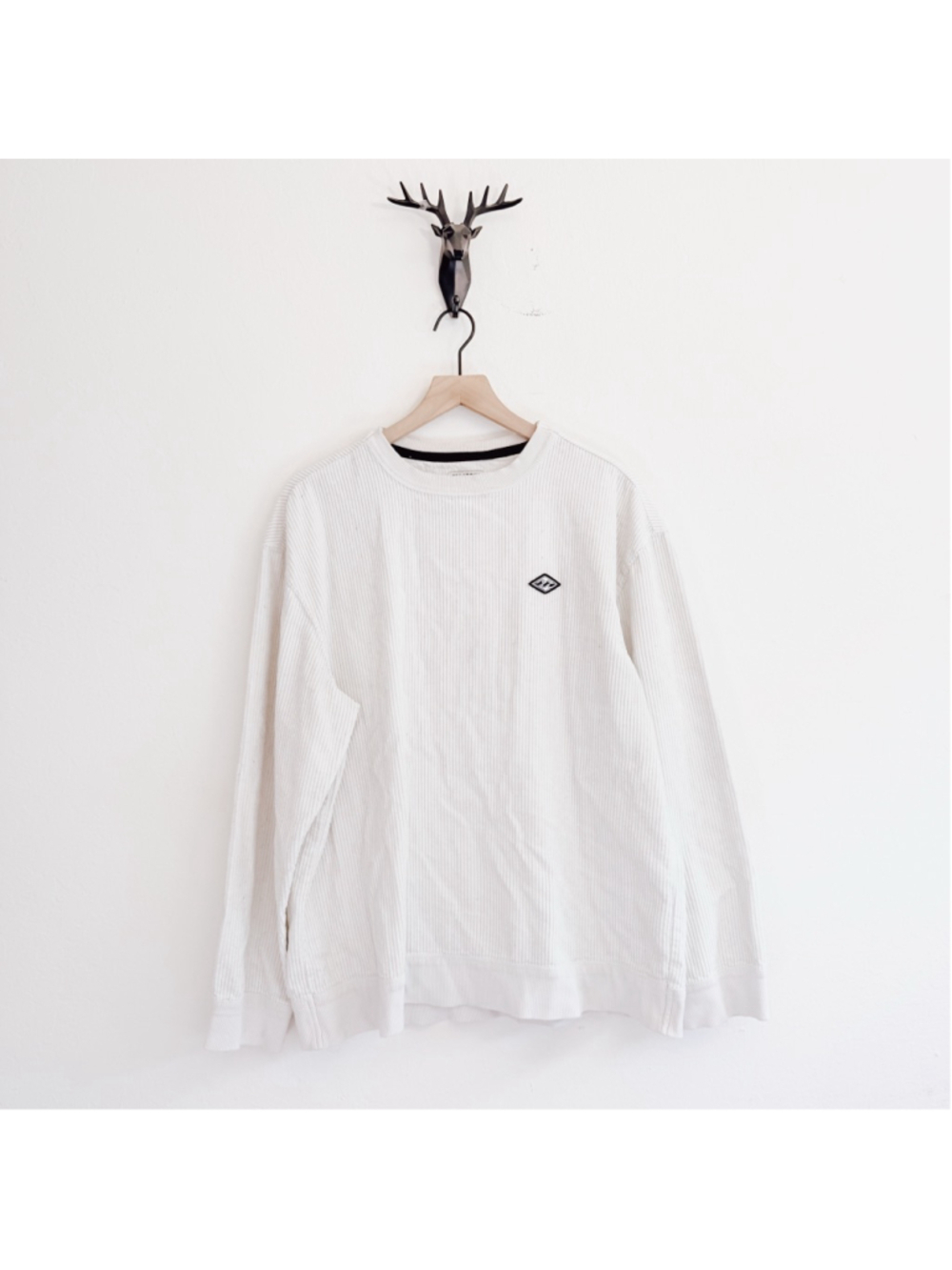 Billabong Men's Cream Crewneck Sweater Size Large